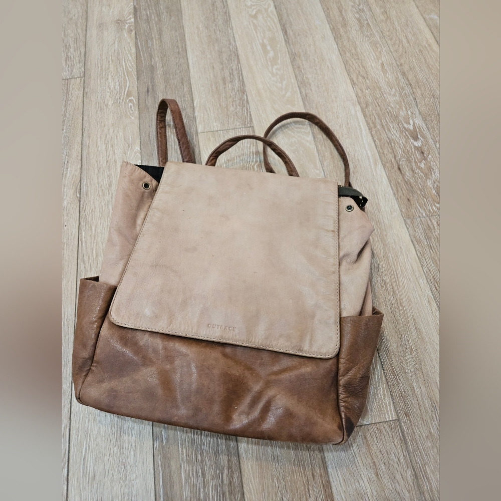 Backpack leather brown outback